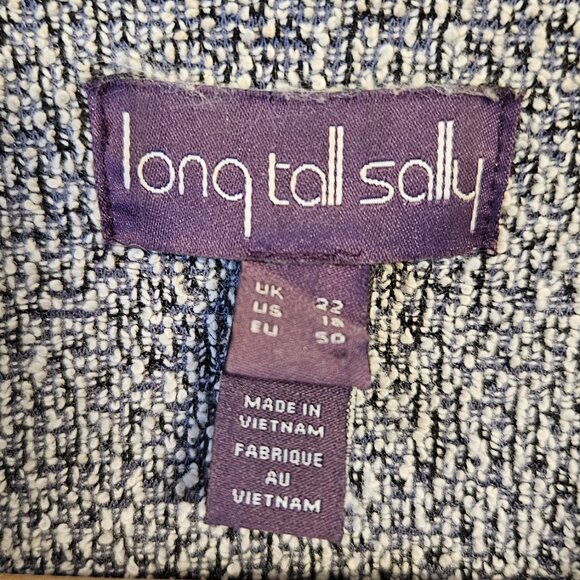 Long Tall Sally Casual Tweed Zip Front Blazer - Picture 2 of 3